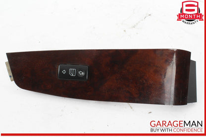 03-06 Mercedes W220 S55 AMG Front Right Side Door Window Switch Trim Bezel Wood