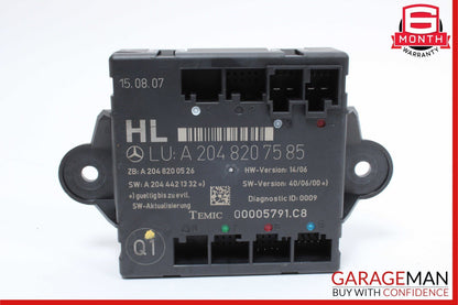 08-18 Mercedes W204 C300 CLS500 GLK350 Rear Left Side Door Control Module Unit