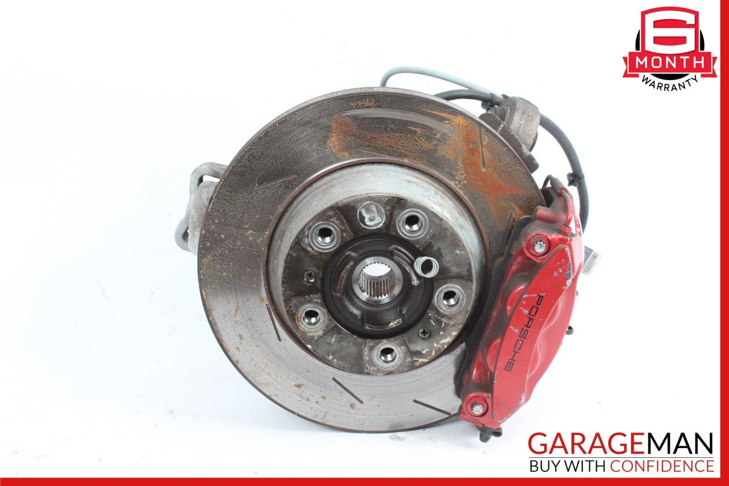 10-16 Porsche Panamera 970 Rear Right Spindle Knuckle Brake Rotor Disc Caliper