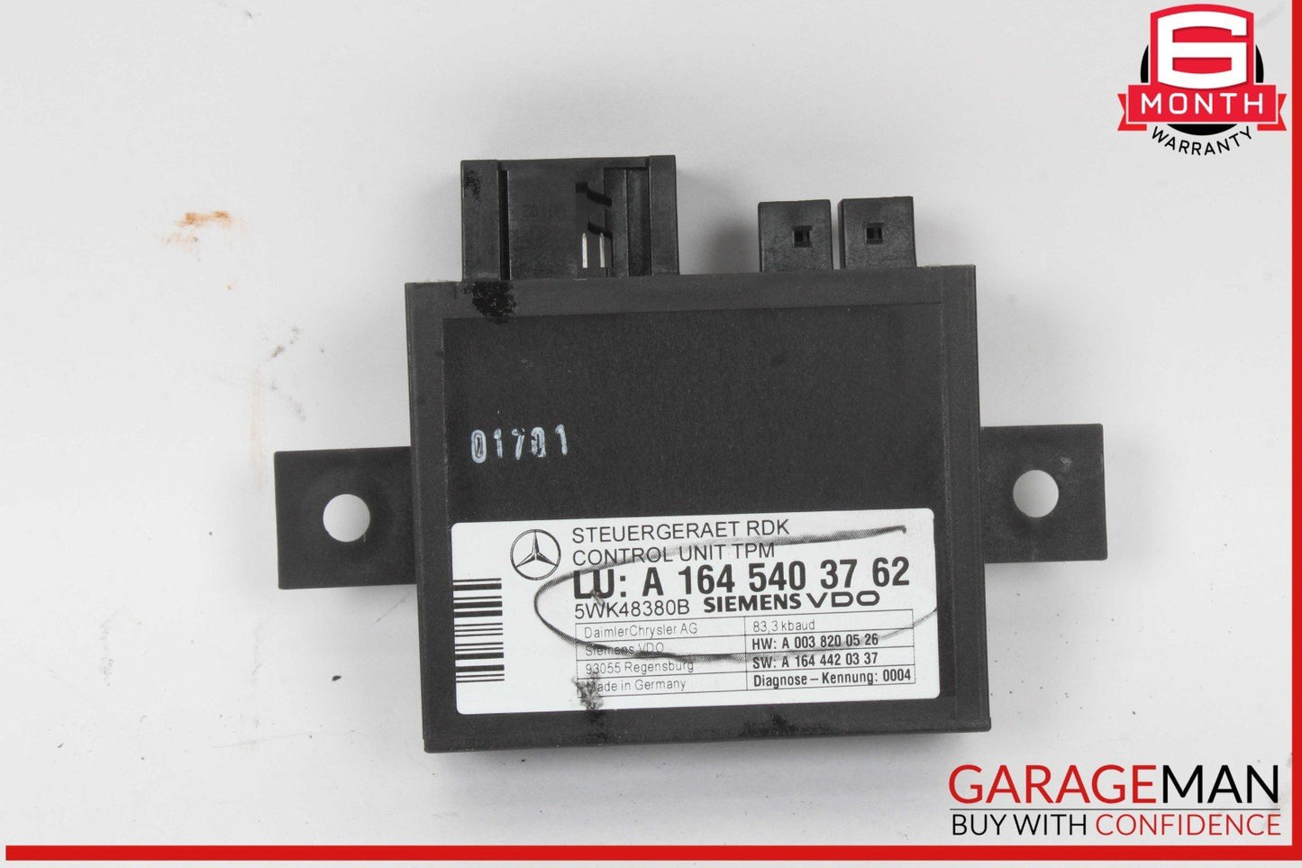 06-13 Mercedes X164 GL450 4MATIC R350 TPMS Tire Pressure Control 1645403762 OEM