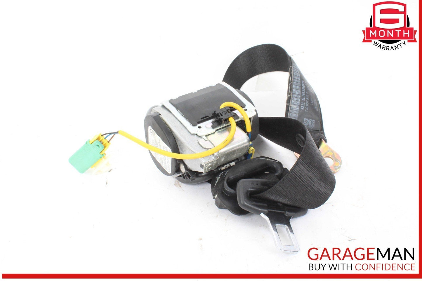 03-06 Porsche Cayenne 955 Rear Left Driver Side Seat Belt Seatbelt Black OEM
