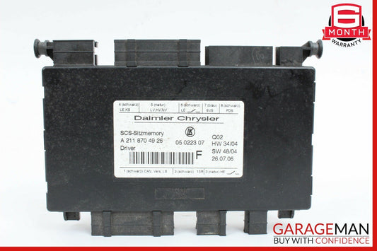 03-11 Mercedes X164 GL450 CLS350 ML550 Front Left Side Seat Control Module Unit
