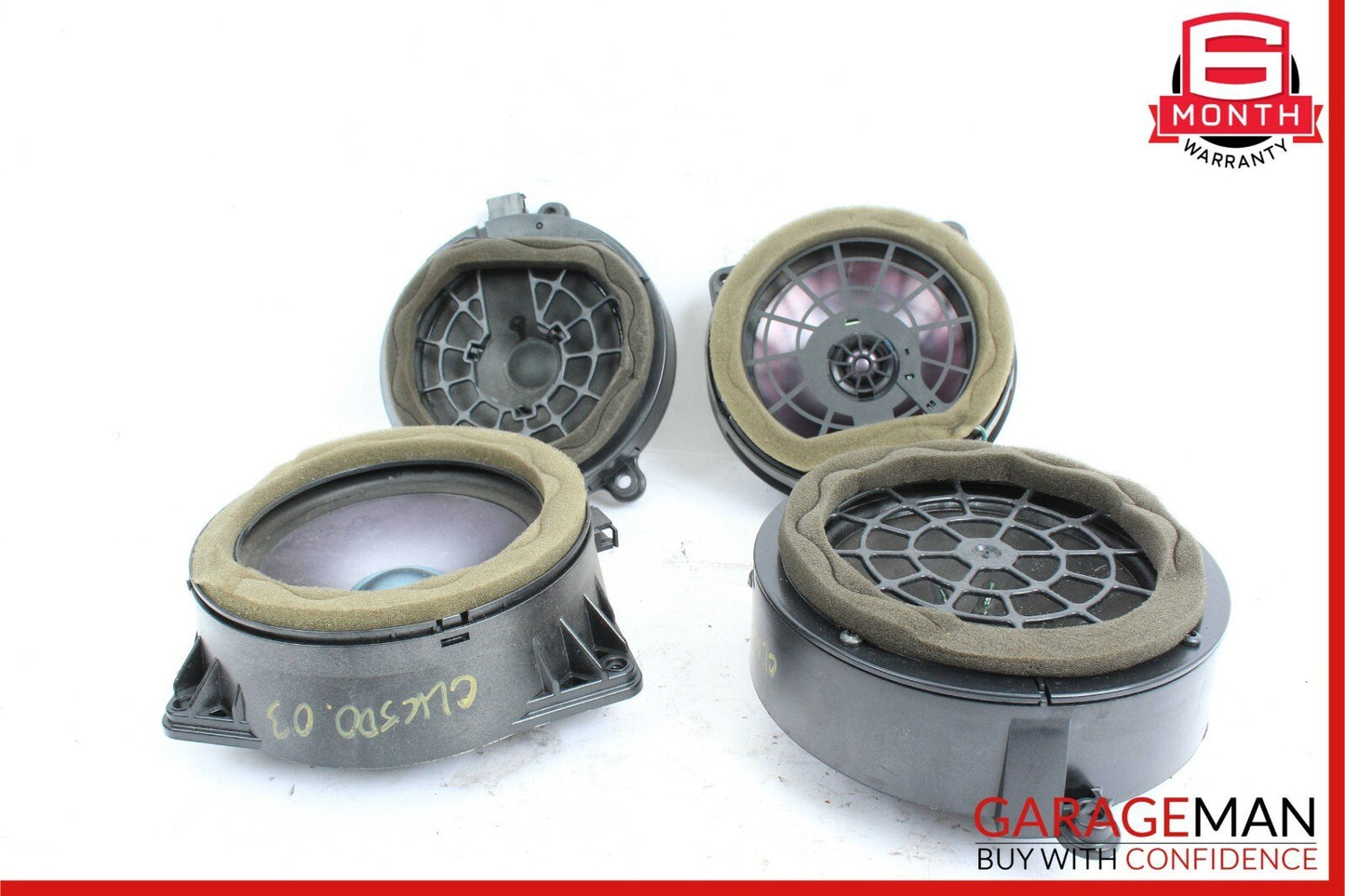 03-09 Mercedes W209 CLK500 C350 Complete Door Audio Sound Speaker Set Assembly