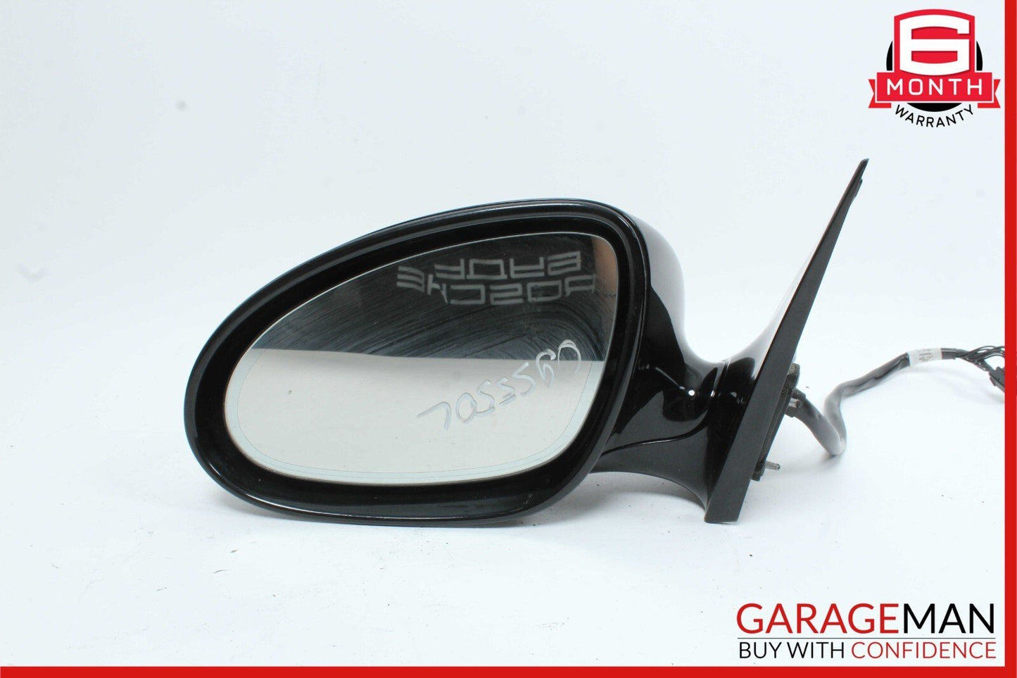 07-09 Mercedes W221 S550 S600 Front Left Side Mirror Door Rear View Black OEM