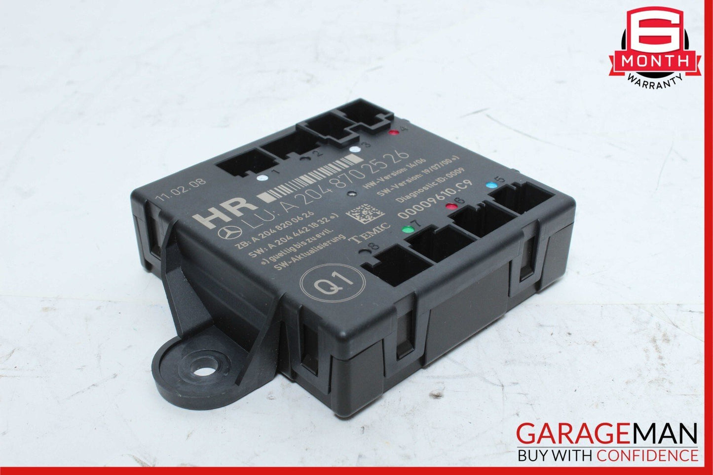 08-14 Mercedes W204 C300 C350 Rear Right Side Door Control Module 2048702526 OEM