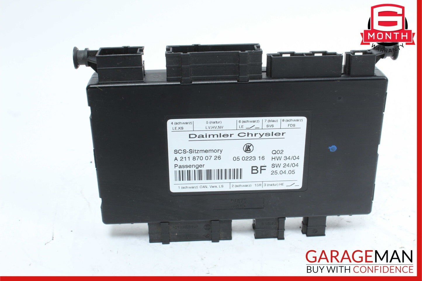 03-12 Mercedes GL500 SLK280 CLS500 Front Right Side Seat Control Module Unit