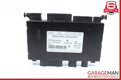 03-12 Mercedes GL450 CLS550 ML500 E63 AMG Front Left Side Seat Control Module