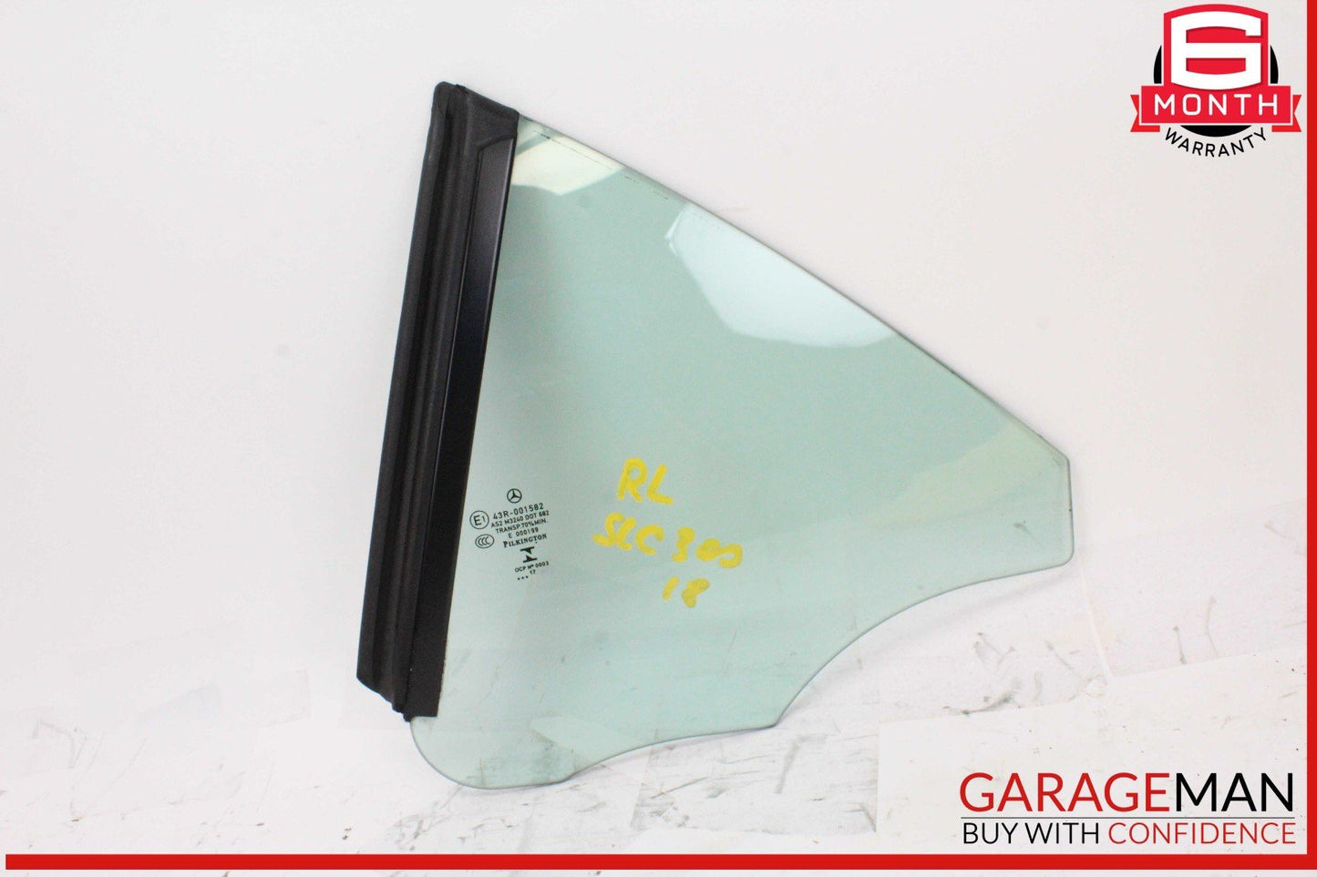 12-20 Mercedes R172 SLC300 SLK350 Rear Left Driver Side Quarter Window Glass OEM