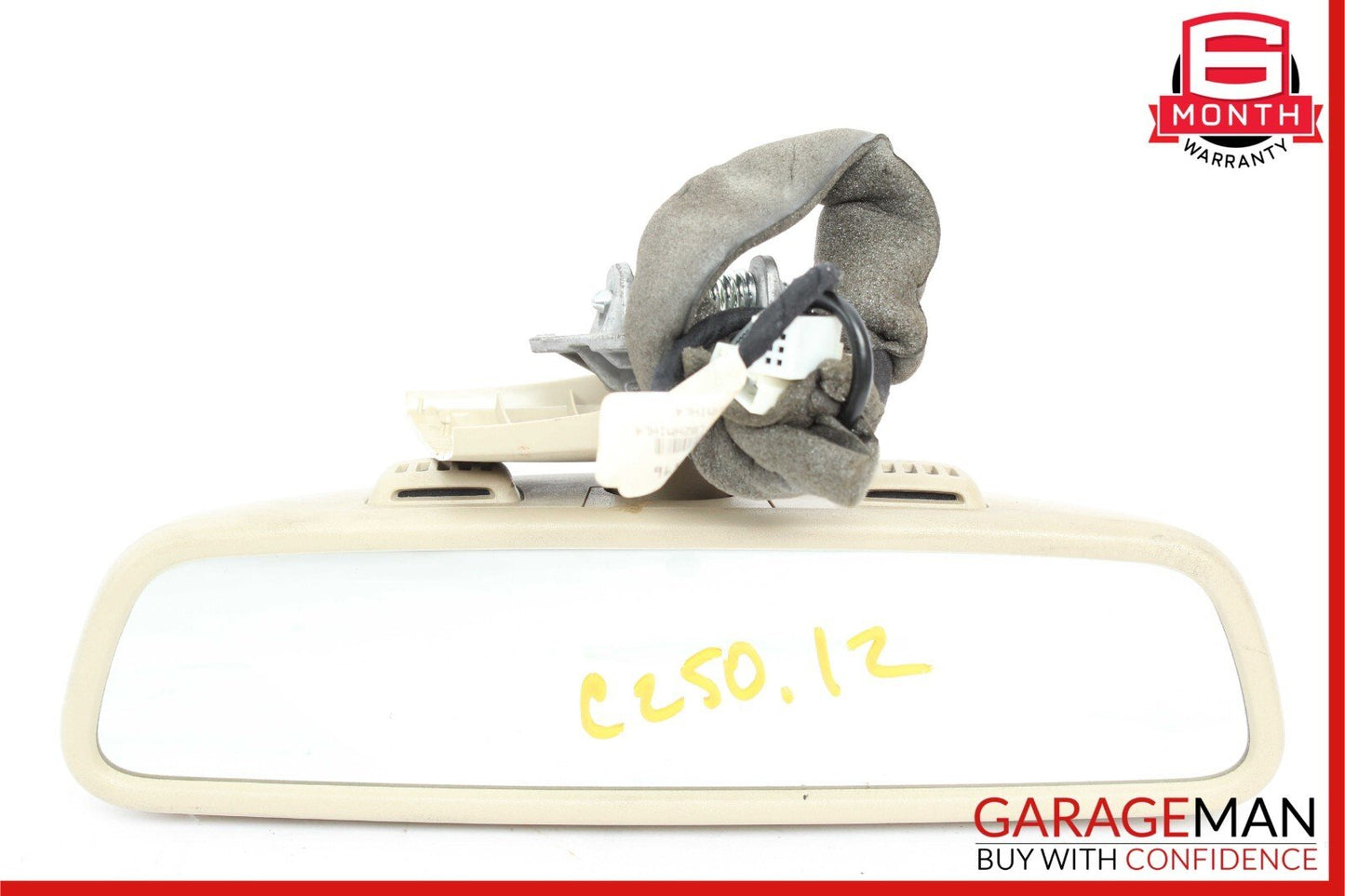 12-14 Mercedes W204 C250 C300 Interior Rear View Mirror Beige OEM