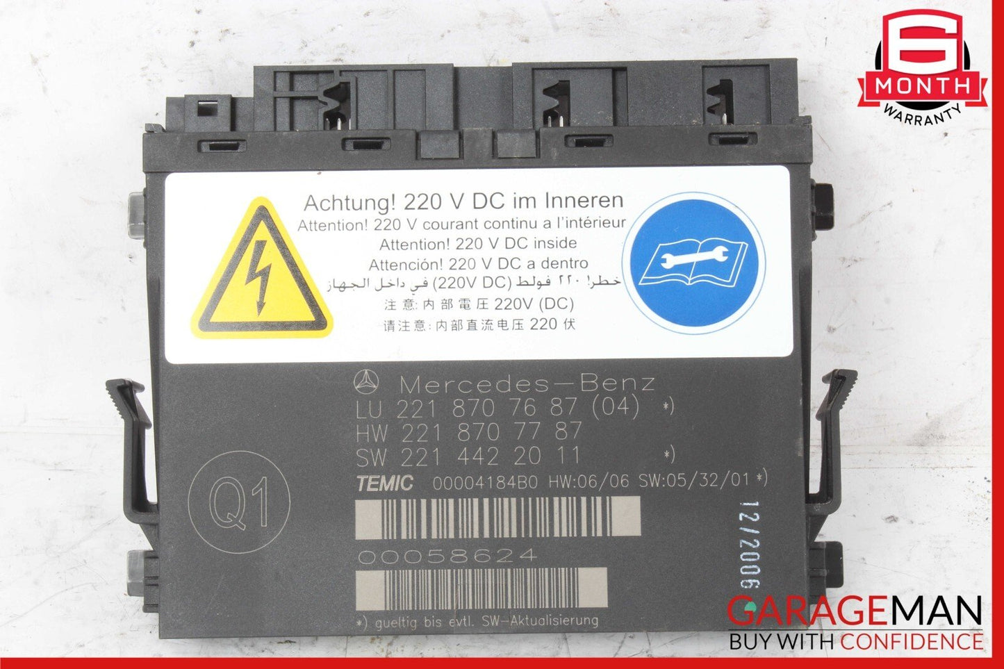 07-09 Mercedes W221 S500 S55 S65 AMG Seat Control Module Unit