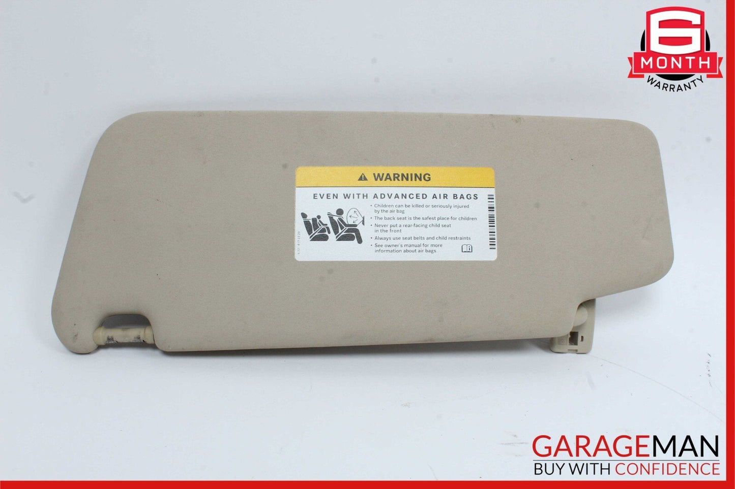08-15 Mercedes W204 C350 Right Passenger Side Sunvisor Sun Visor Beige OEM