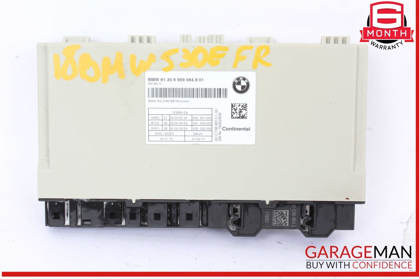 17-20 BMW 530E Front Right Passenger Side Seat Control Module Unit 6999564 OEM