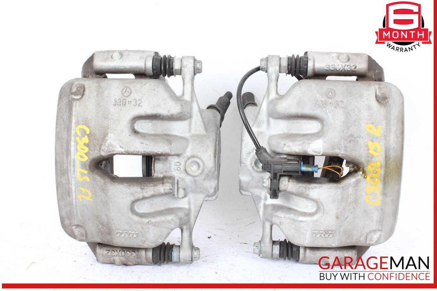 15-20 Mercedes W205 C300 C350e Front Left & Right Side Brake Caliper Set of 2