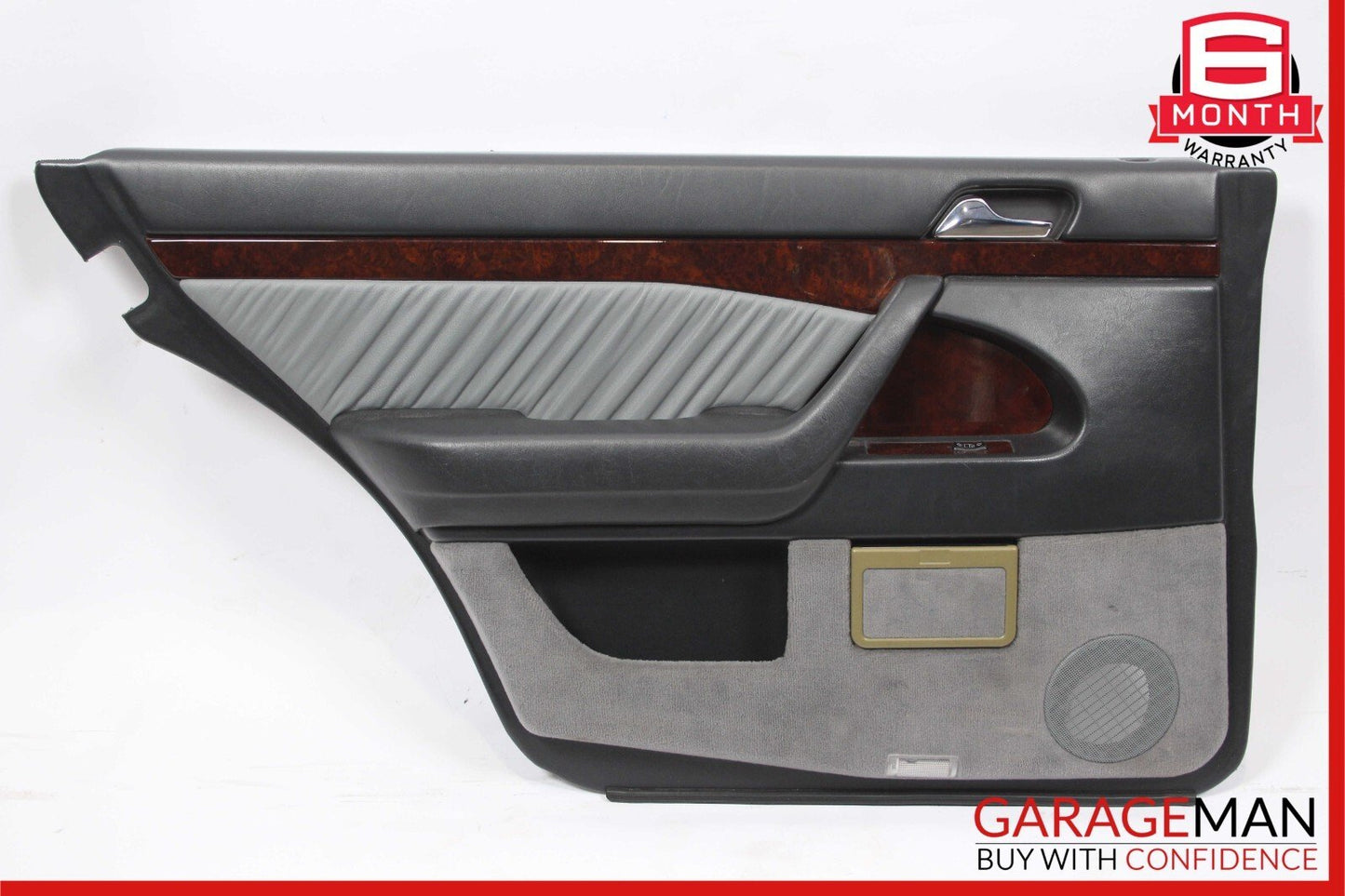 92-99 Mercedes W140 500SEL S420 Rear Left Driver Side Interior Door Panel Gray