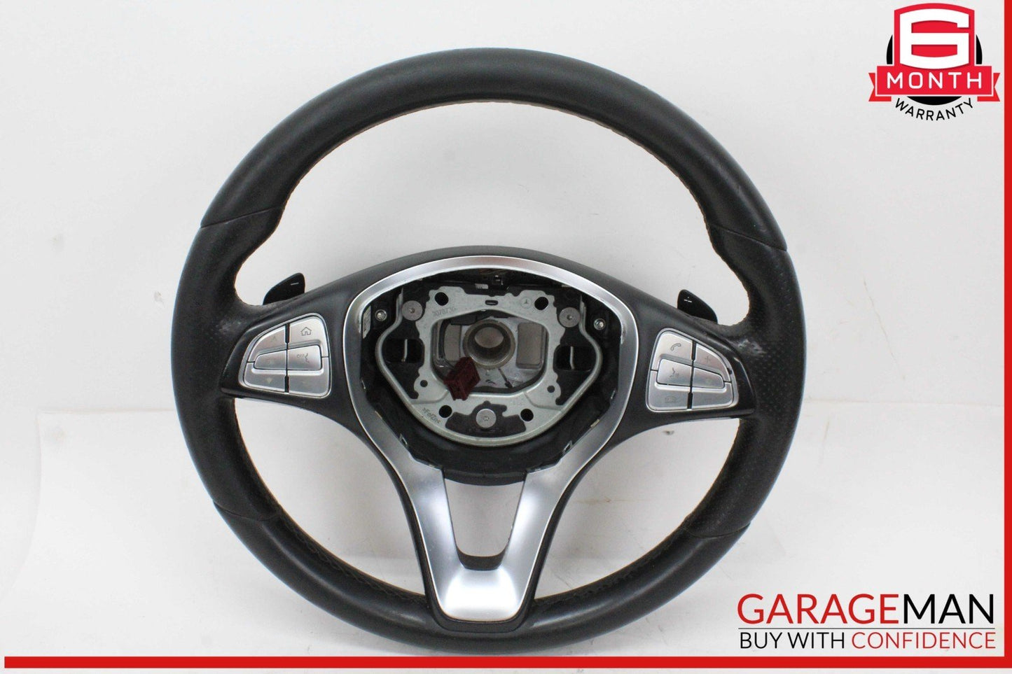 15-18 Mercedes W205 C300 GLC300 Steering Wheel Black w/ Paddle Shifters OEM