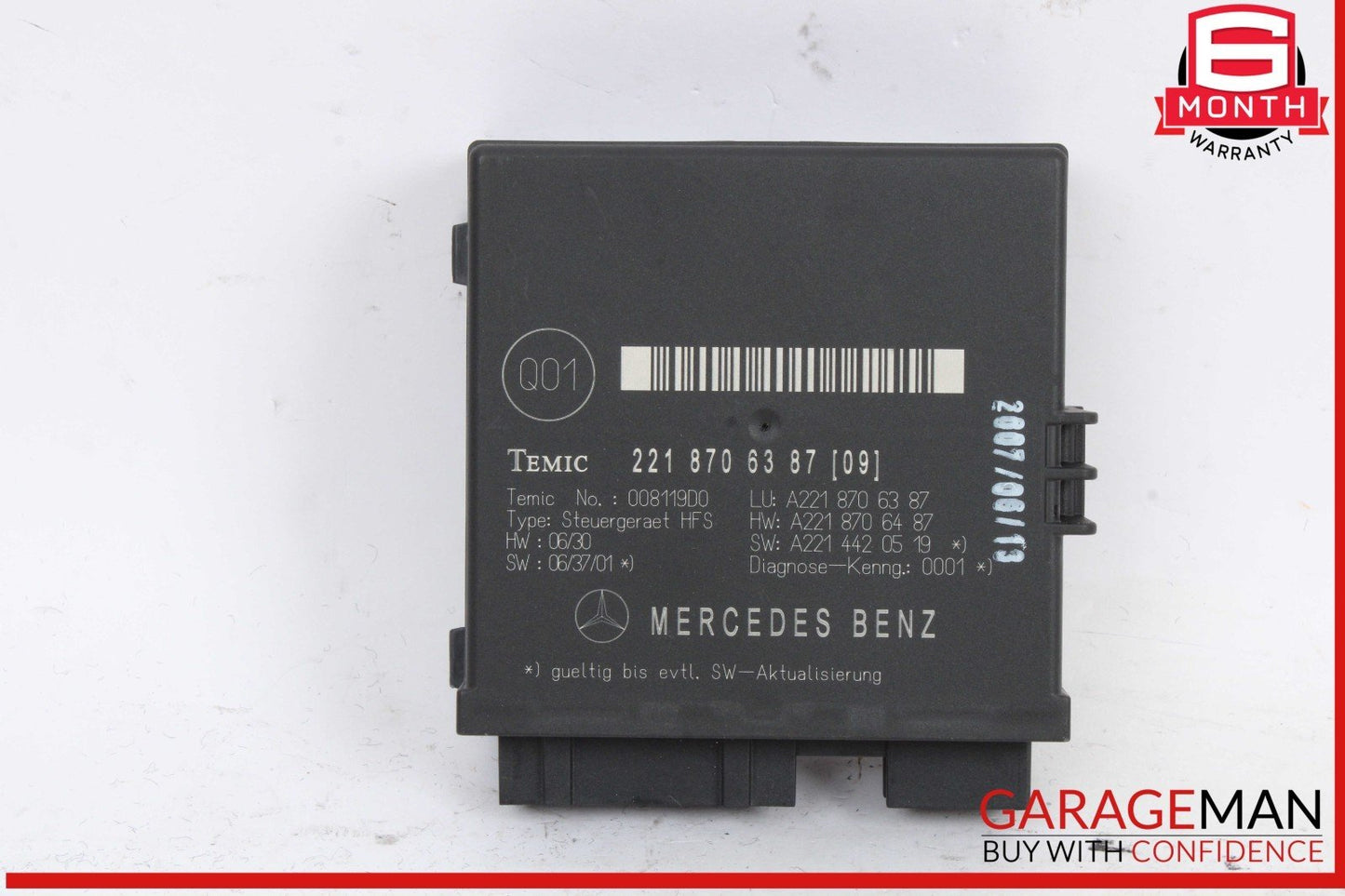 07-09 Mercedes W221 S550 S63 AMG Trunk Release Remote Open Close Module OEM