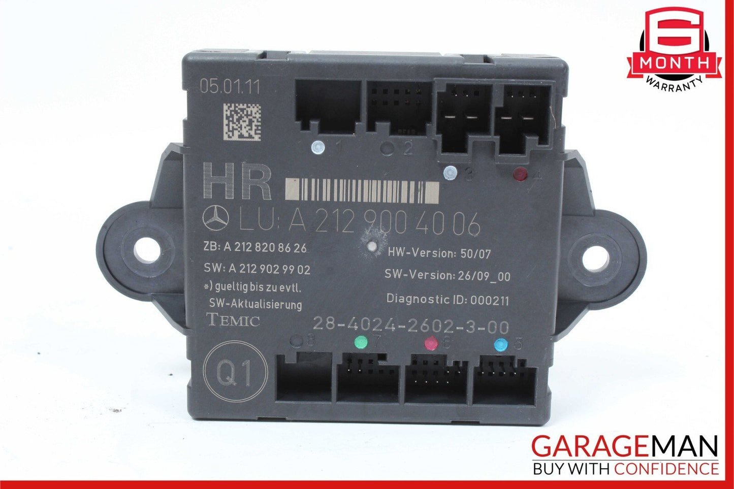 08-18 Mercedes W212 E350 C300 GLK350 Rear Right Side Door Control Module OEM
