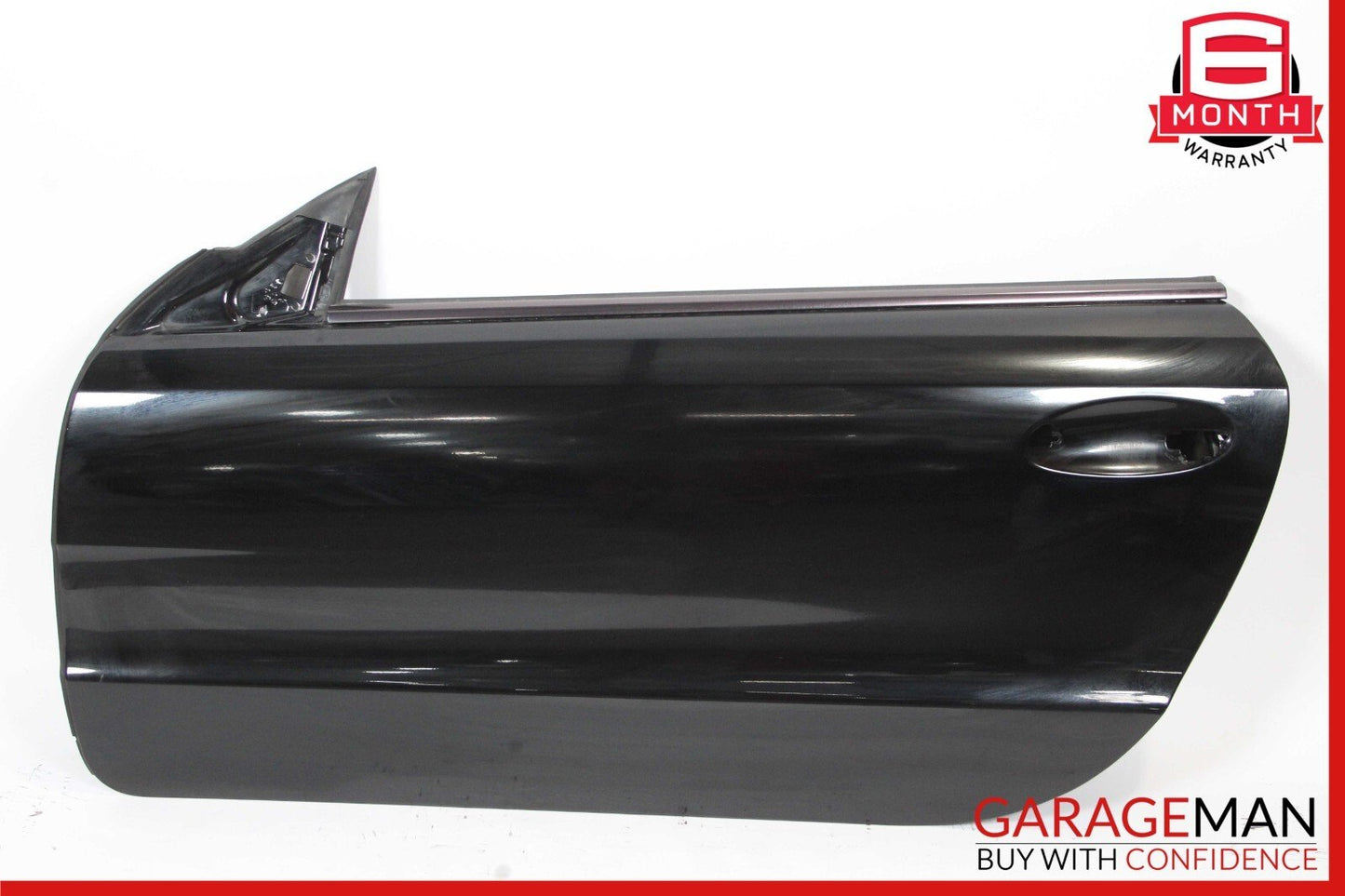 03-12 Mercedes R230 SL550 Front Left Side Exterior Door Shell Frame Panel Black