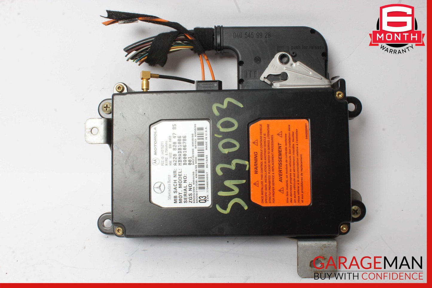 00-06 Mercedes W220 S430 Voice Phone Communication Controller Module