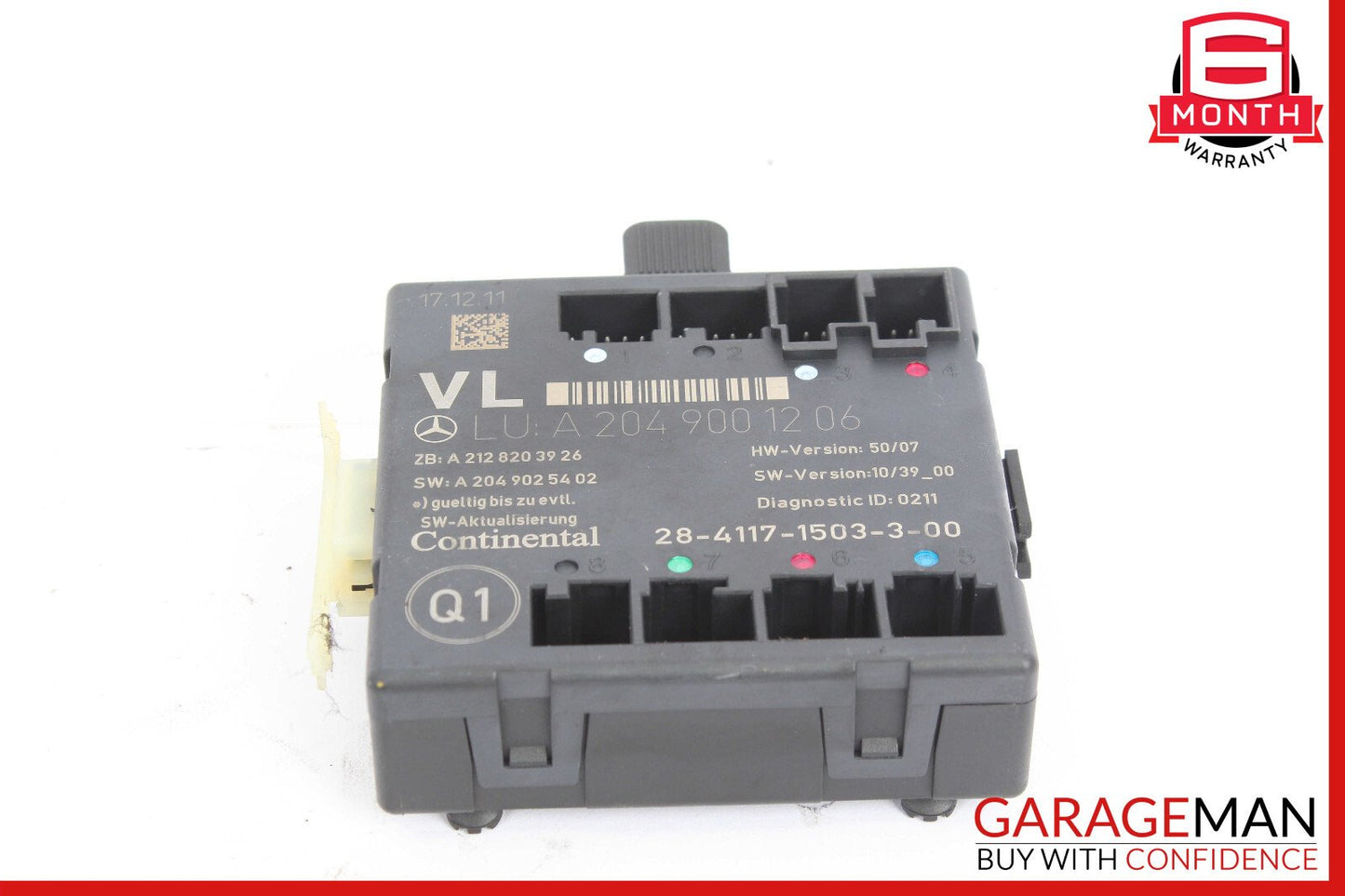 12-15 Mercedes W204 C250 C350 Front Left Driver Side Door Control Module Unit