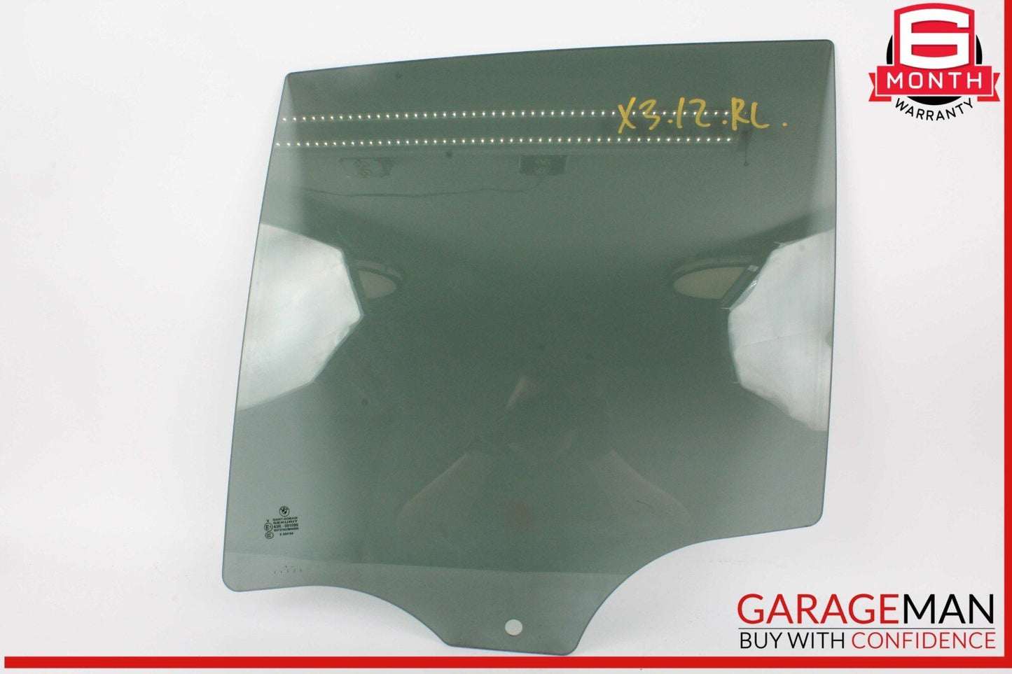 11-17 BMW X3 Rear Left Driver Side Door Window Glass OEM