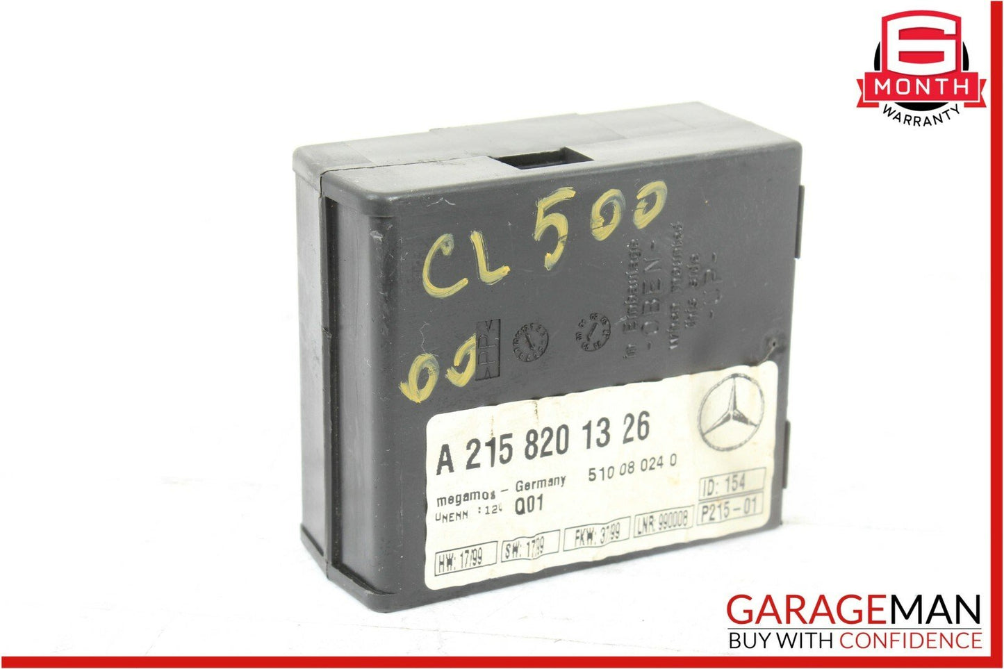 00-02 Mercedes W215 CL500 CL600 CL55 AMG Anti Theft Tow Alarm Control Module Q01