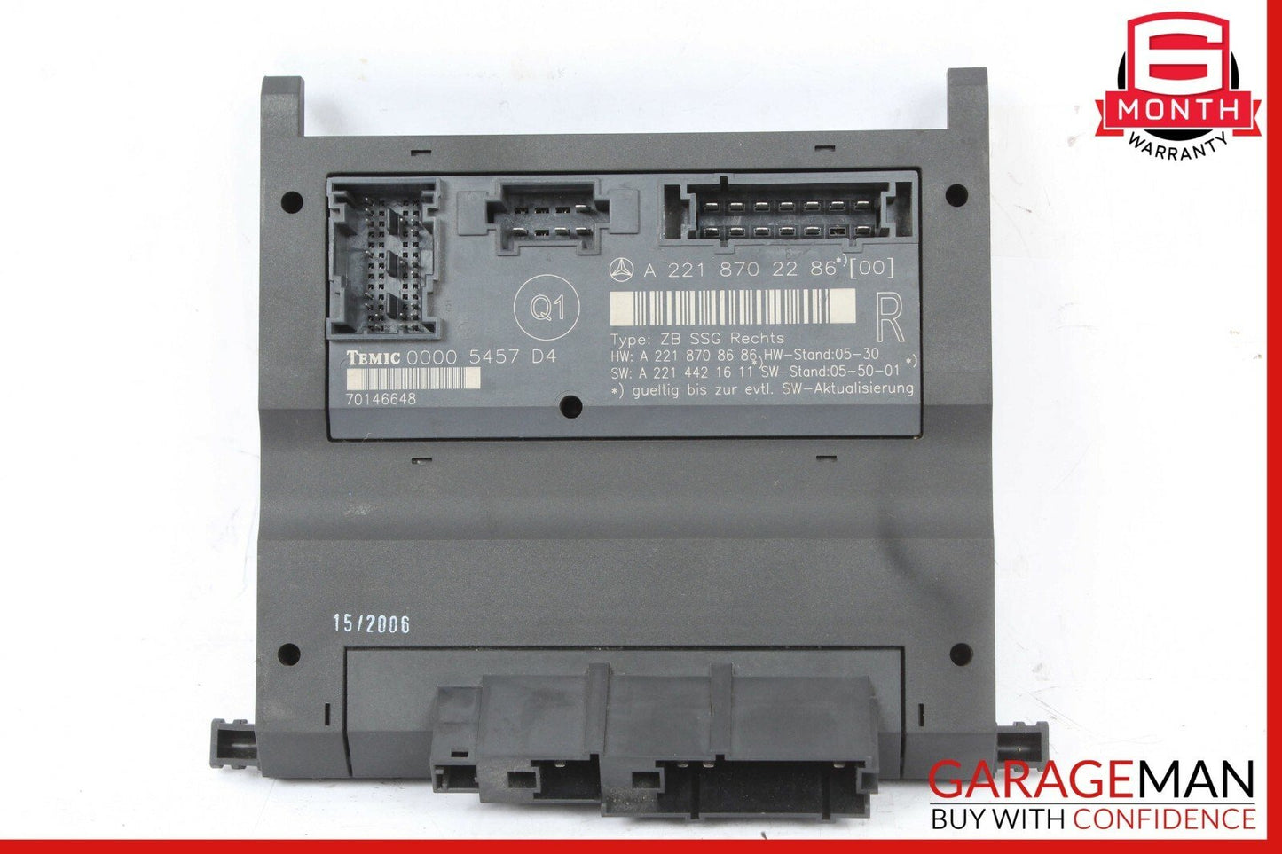 07-13 Mercedes W221 S550 Front Right Passenger Side Under Seat Control Module