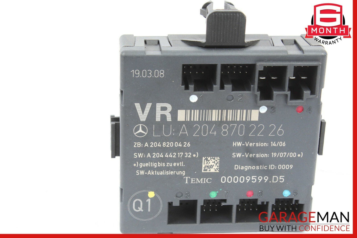 08-14 Mercedes W204 C350 Front Right Passenger Side Door Control Module Unit OEM
