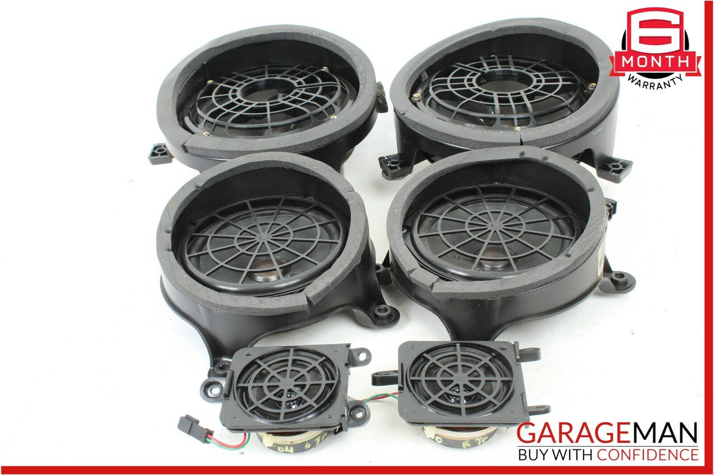 02-05 Mercedes W163 ML500 Front & Rear Door Sound Audio Speaker Set of 6 Pc OEM