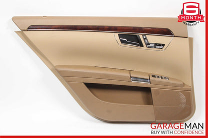 07-09 Mercedes W221 S550 Rear Left Driver Side Interior Door Panel Cover Brown