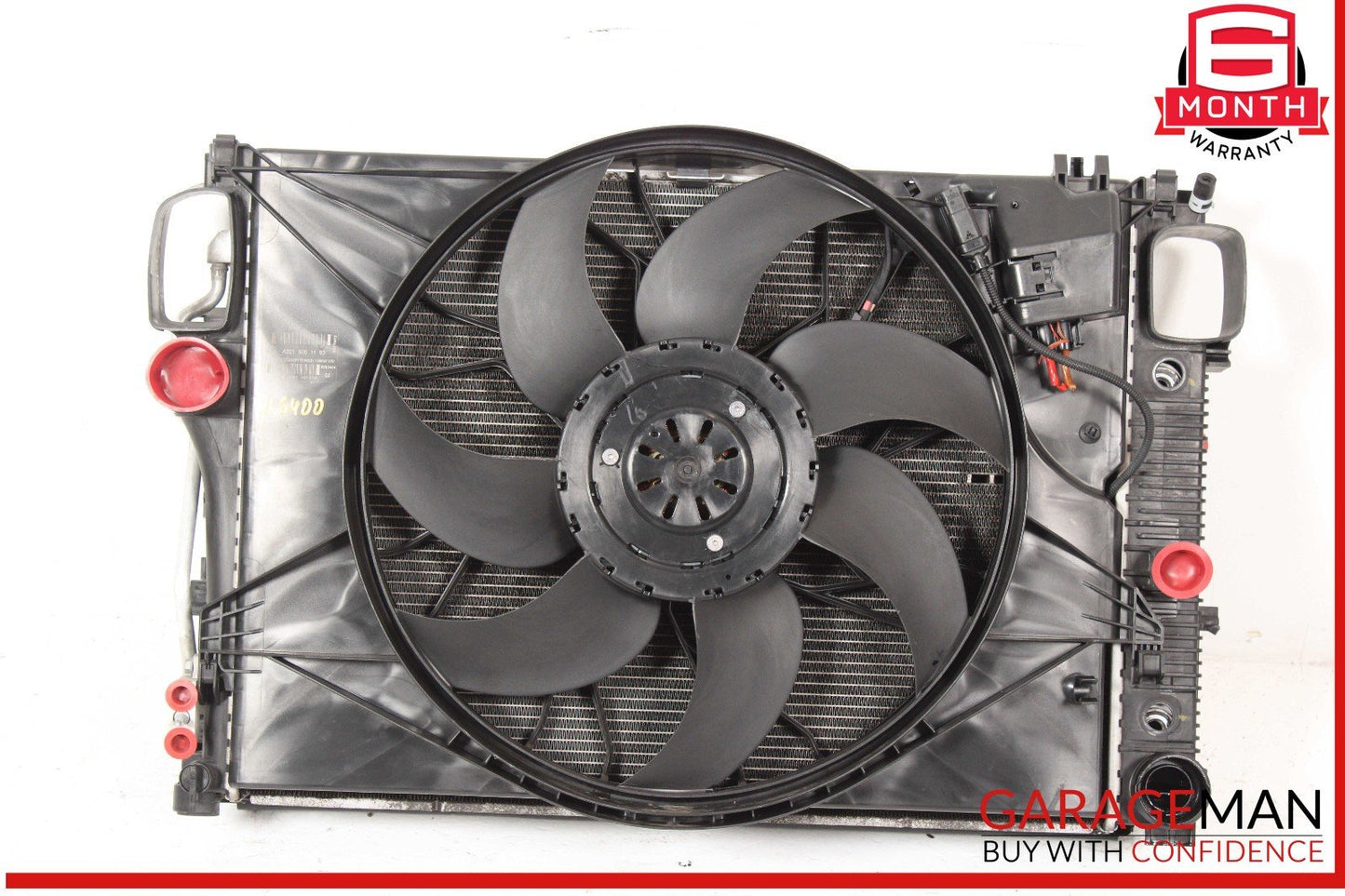10-13 Mercedes W221 S400 Hybrid Engine Cooling Fan Shroud Motor Assembly OEM