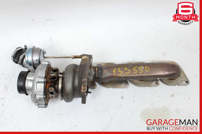 11-14 Mercedes W221 S550 Left Turbocharger Turbo Charger Manifold OEM