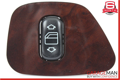98-03 Mercedes W210 E320 E420 Rear Right Passenger Side Window Switch Trim Wood