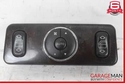 98-05 Mercedes W163 ML350 Rear Climate Control Power Window Switch Module Wood