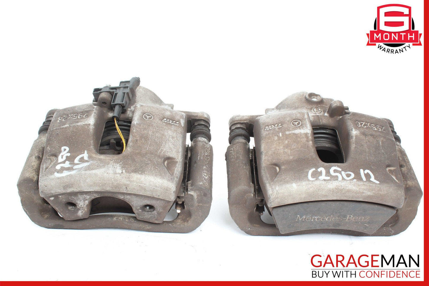08-14 Mercedes W204 C250 Front Brake Calipers Left and Right Set OEM