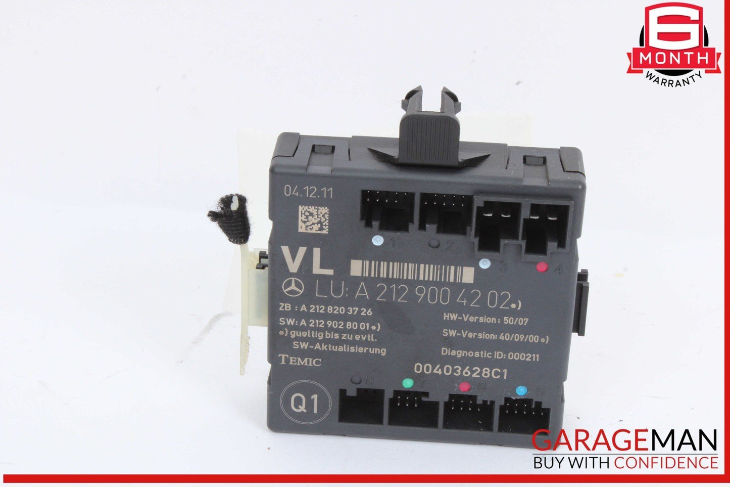 08-18 Mercedes W204 C250 Front Left Driver Side Door Control Module Unit OEM