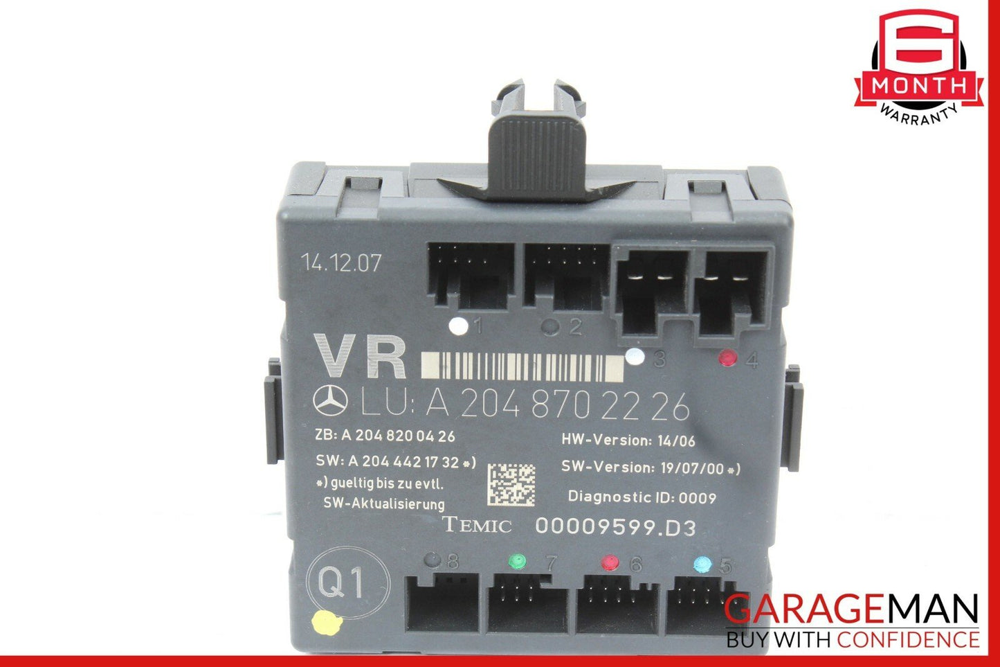 08-18 Mercedes W204 C300 C250 E400 Front Right Side Door Control Module OEM