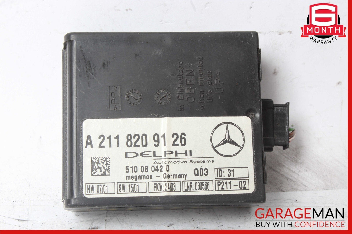 03-12 Mercedes W203 C320 SLK350 Anti Theft Alarm Signal Control Module Unit OEM