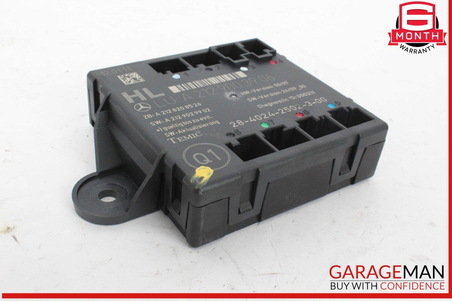 08-18 Mercedes W204 C300 Rear Left Side Door Control Module 2129003906 OEM