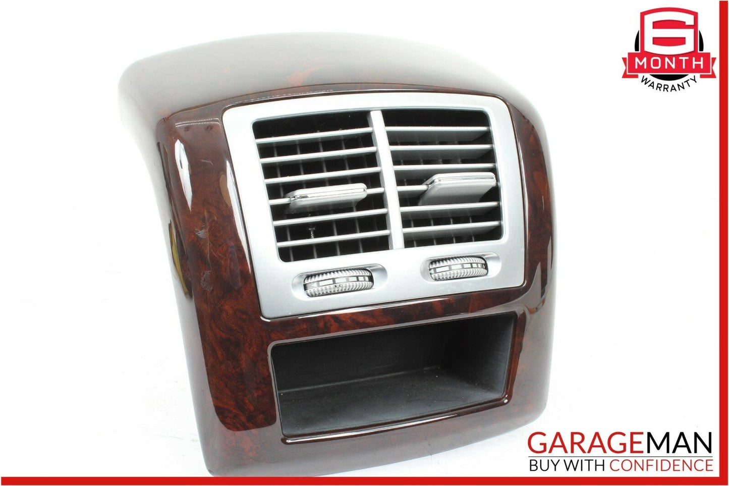 07-13 Mercedes W221 S550 Rear Center Console A/C AC Air Vent Panel Trim Wood OEM