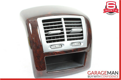 07-13 Mercedes W221 S550 Rear Center Console A/C AC Air Vent Panel Trim Wood OEM