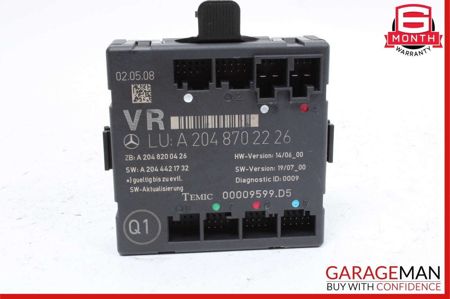 08-18 Mercedes GLK350 C350 C250 E400 Front Right Side Door Control Module Unit