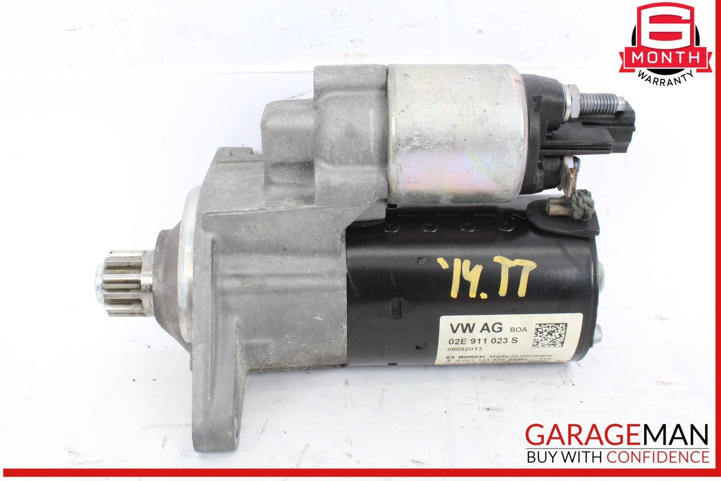 11-15 Audi TT TTS Engine Starter Motor 02E911023S OEM
