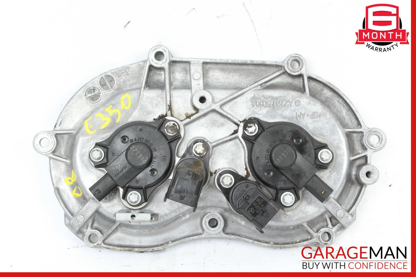 06-13 Mercedes W211 E350 S550 Front Right Engine Timing Chain Cover Plate OEM