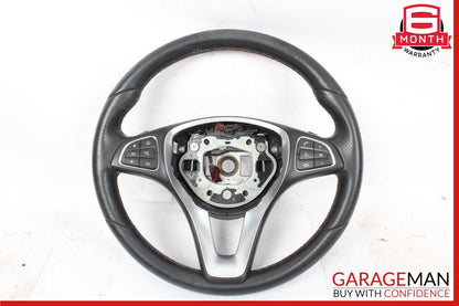15-18 Mercedes W205 C300 GLC300 Steering Wheel Black w/ Paddle Shifters Assy