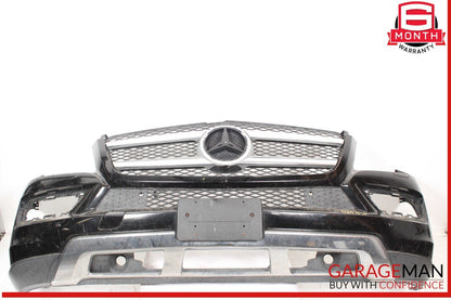 13-16 Mercedes X166 GL450 Base Front Bumper Cover Grille Trim Assembly OEM