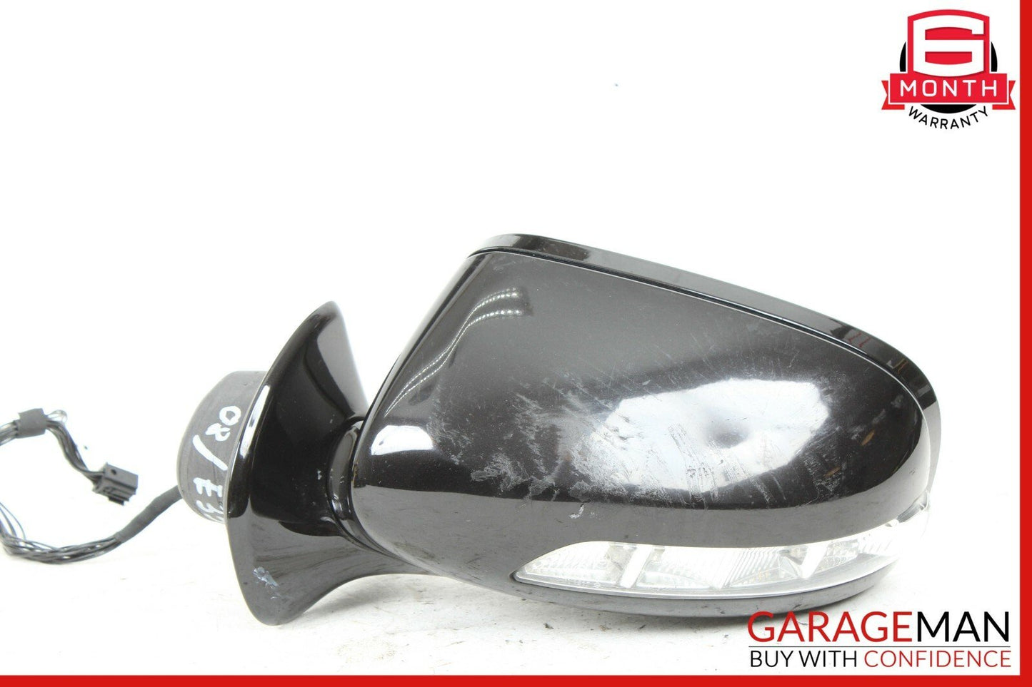 07-09 Mercedes W211 E350 Front Left Side Mirror Door Rear View Black OEM