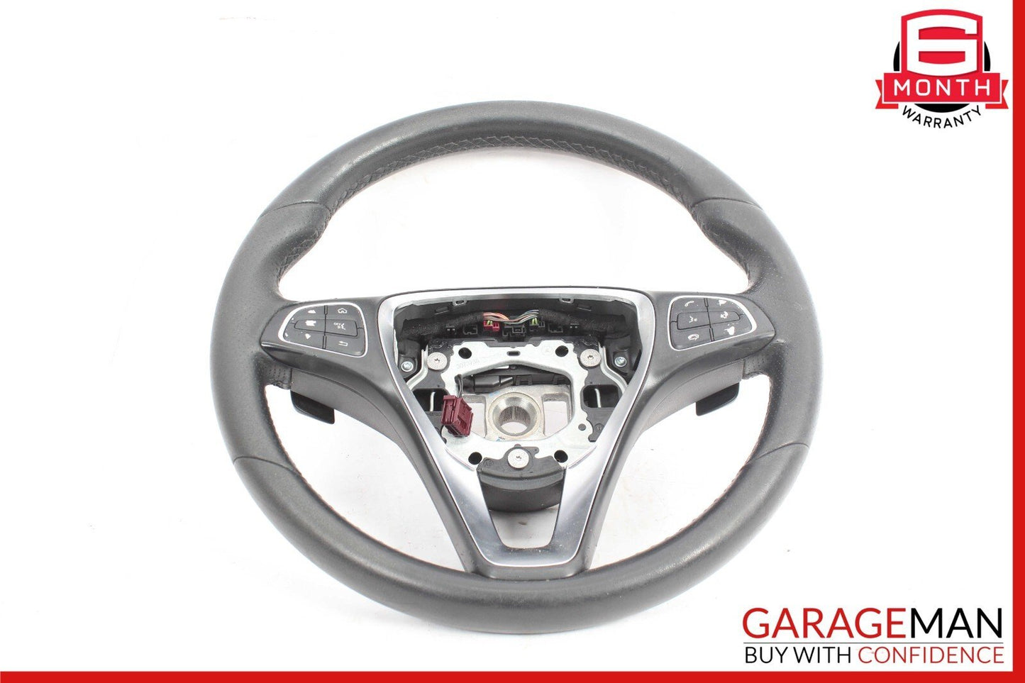 15-18 Mercedes W205 C350e GLC300 Steering Wheel Black w/ Paddle Shifters OEM