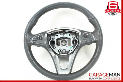 16-18 Mercedes W213 E250 E400 AMG Sport 3 Spoke Steering Wheel Assembly Black