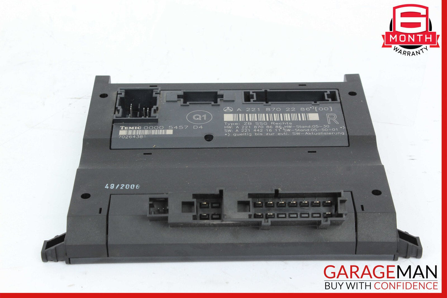 07-13 Mercedes W221 S350 S550 Front Right Side Under Seat Control Module Unit